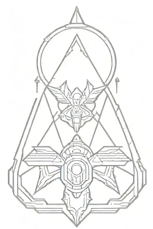 destiny 2 warlock with spaceship tattoo design idea