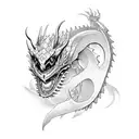 Number 25 combined with a dragon tattoo design idea