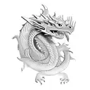 Number 25 combined with a dragon tattoo design idea