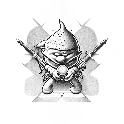 Smurf tattoo design idea