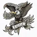 eagle wings tattoo design idea