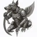 Special forces soldier with Anubis inspired armor tattoo design idea