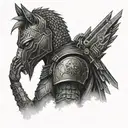 Special forces soldier with Anubis inspired armor tattoo design idea