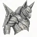 Special forces soldier with Anubis inspired armor tattoo design idea
