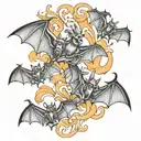 bats tattoo design idea