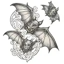 bats tattoo design idea