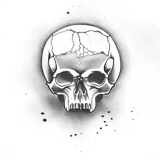 memento mori with skull tattoo design idea
