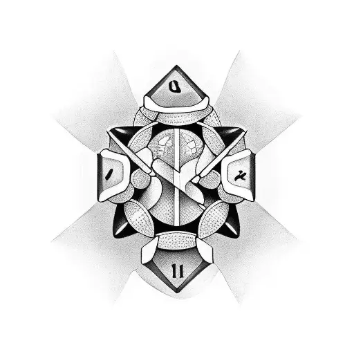 dices with number 7 tattoo design idea