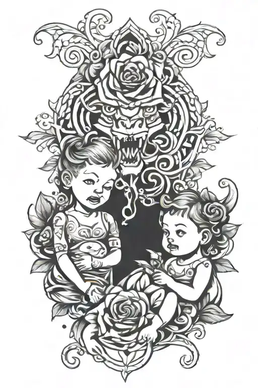 mother and son matching tattoos tattoo design idea