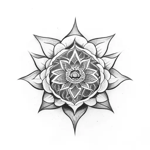 third eye with lotus flower tattoo design idea