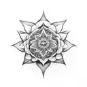 third eye with lotus flower tattoo design idea