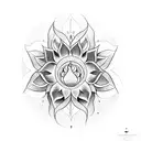 third eye with lotus flower tattoo design idea