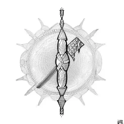 African Spear tattoo design idea