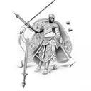 African Spear tattoo design idea