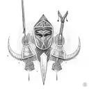 African Spear tattoo design idea