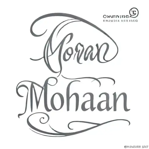 mohan name written in hindi in the middle of the chest tattoo design idea