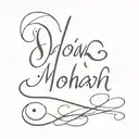 mohan name written in hindi in the middle of the chest tattoo design idea