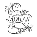 mohan name written in hindi in the middle of the chest tattoo design idea