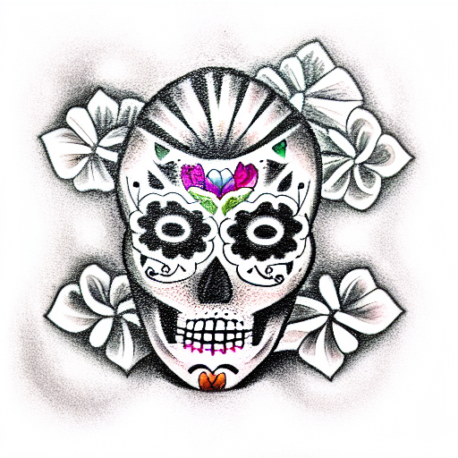 day of the dead tattoo design idea