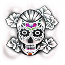 day of the dead tattoo design idea