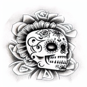 day of the dead tattoo design idea
