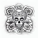 day of the dead tattoo design idea