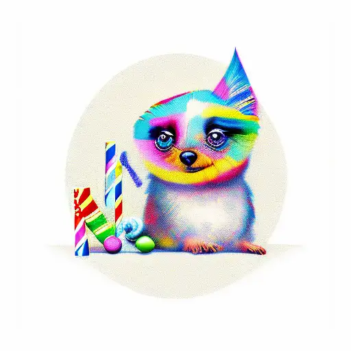 the word Penelope with candy background  tattoo design idea