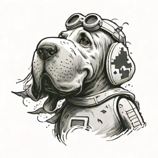 snoopy and a storm trooper  tattoo design idea