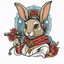 rebel princess rabbit starwars   tattoo design idea