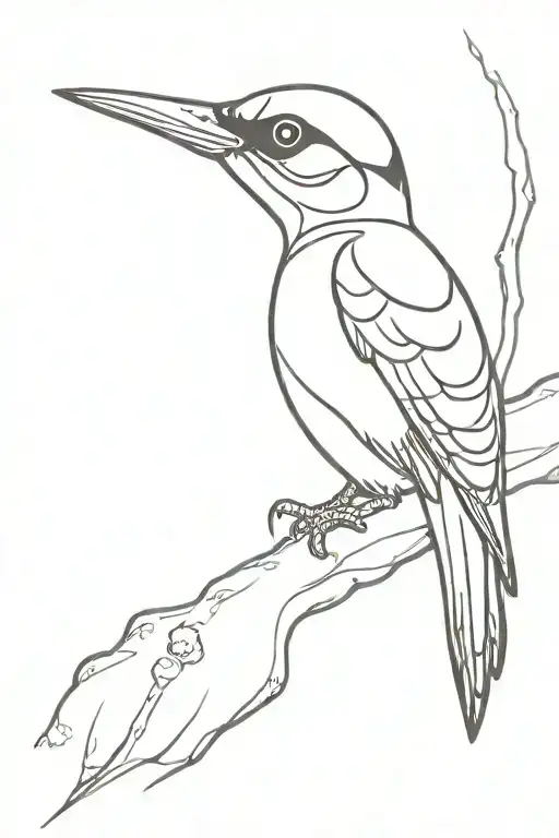 Woodpecker tattoo design idea