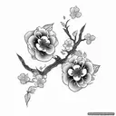 plum blossom tattoo design idea