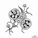 plum blossom tattoo design idea