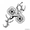 plum blossom tattoo design idea