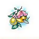 lemon tree tattoo design idea