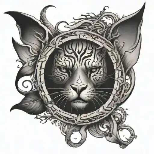 tattoo based on the album "Cursed Seal" by the artist FACE tattoo design idea