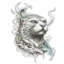 tattoo based on the album "Cursed Seal" by the artist FACE tattoo design idea