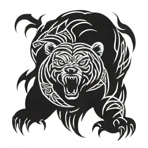 bear claw tattoo design idea