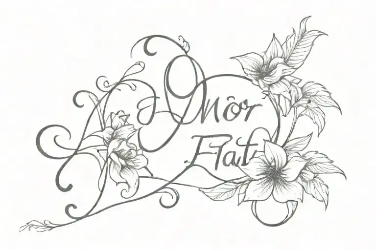 amor fati tattoo design idea