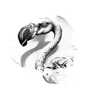 flamingo  tattoo design idea