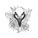 flamingo  tattoo design idea
