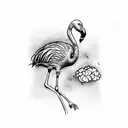 flamingo  tattoo design idea