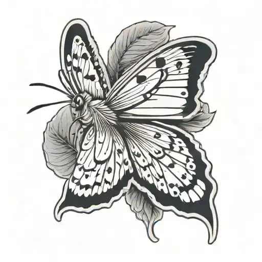 Moth emerging tattoo design idea