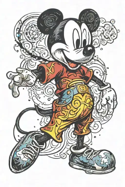Mickey Mouse on acid  tattoo design idea