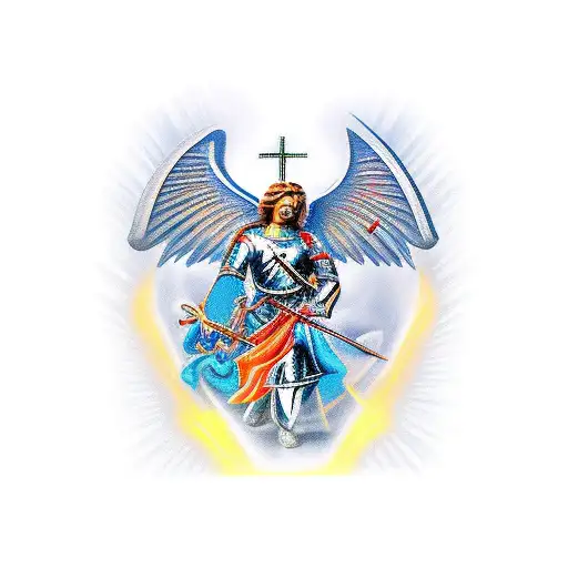st Michael archangel  tattoo design idea