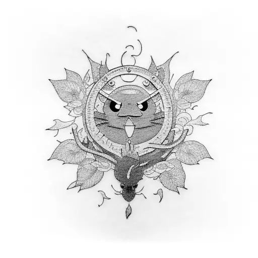nature Studio ghibli tattoo design idea