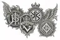 BVB Logo+ Dortmund City Logo tattoo design idea