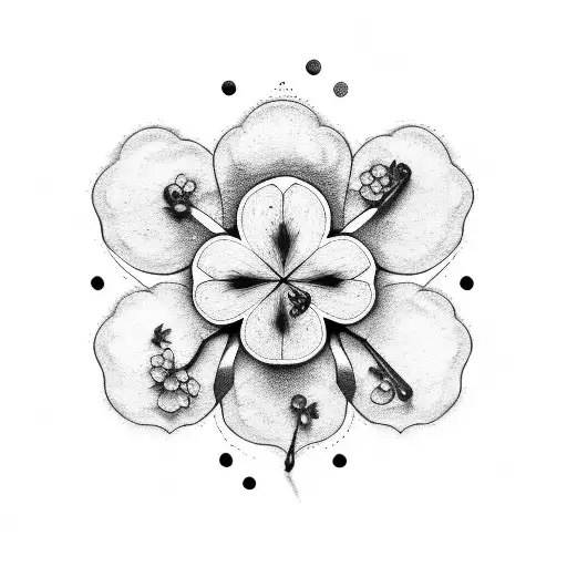 green clover tattoo design idea