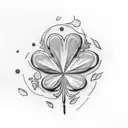 green clover tattoo design idea