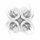 Red hot chili peppers roses tattoo design idea