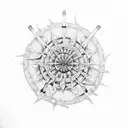 Red hot chili peppers roses tattoo design idea